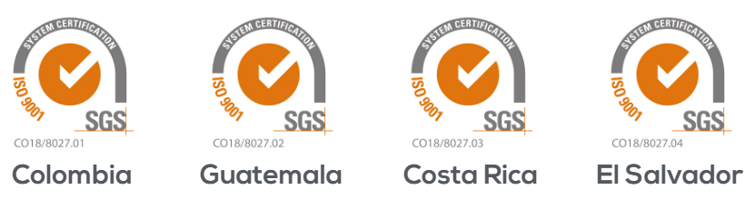 Certificación ISO 9001 SGS en Colombia, Guatemala, Costa Rica y El Salvador